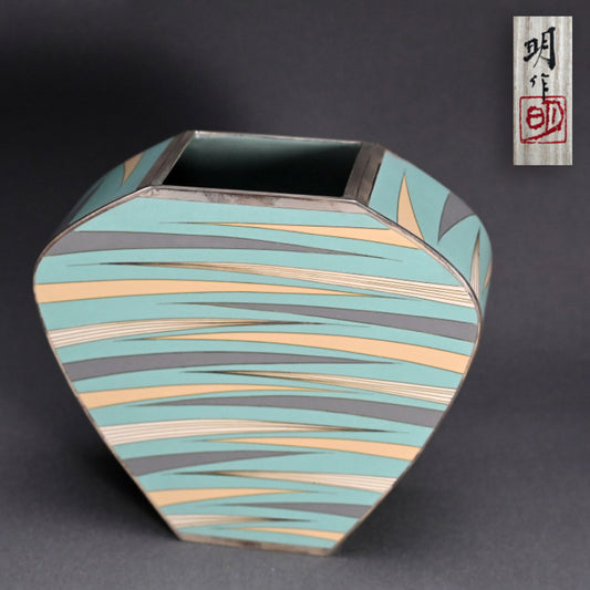 Contemporary Cloisonne, 2017 ー柴田 明 "有線七宝抽象文花器"