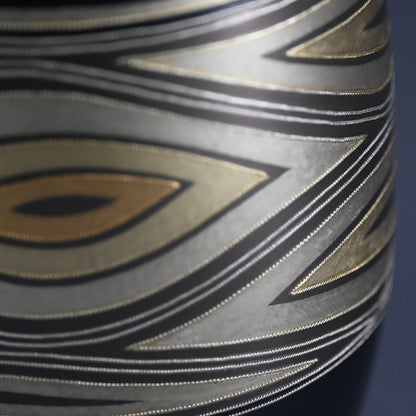 Mixed metal Contemporary Vase ー鹿島 和生 "連渦文象嵌接合せ花器"