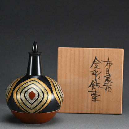 Silver Inlay Tsubo ー鹿島 和生 "布目象嵌金彩飾壺"