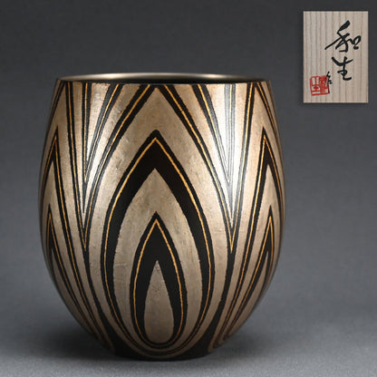 Contemporary Craft Metal-work Vaseー鹿島 和生 "銷盛象嵌鉄花器 炎"