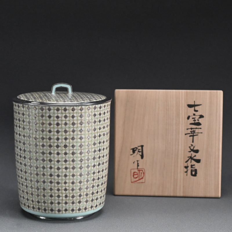 Intense Cloisonne Mizusashi ー柴田 明 "七宝華文水指"