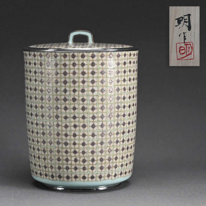 Intense Cloisonne Mizusashi ー柴田 明 "七宝華文水指"