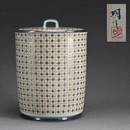 Intense Cloisonne Mizusashi ー柴田 明 "七宝華文水指"