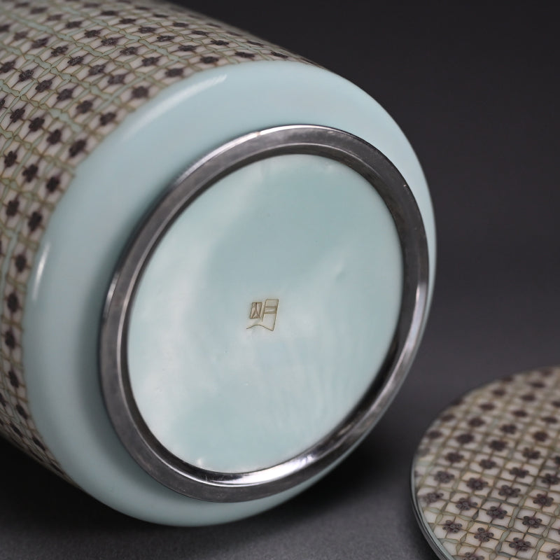 Intense Cloisonne Mizusashi ー柴田 明 "七宝華文水指"