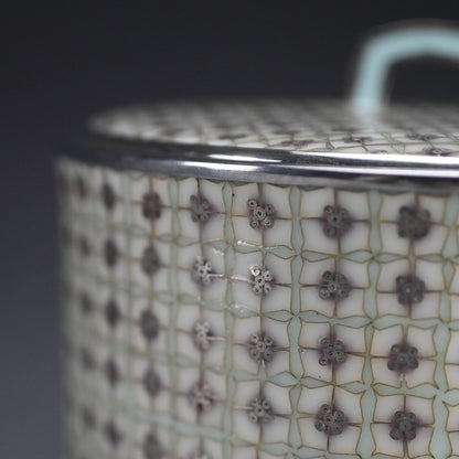 Intense Cloisonne Mizusashi ー柴田 明 "七宝華文水指"