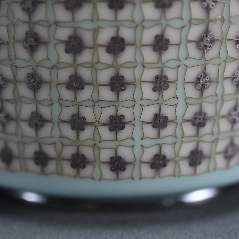 Intense Cloisonne Mizusashi ー柴田 明 "七宝華文水指"