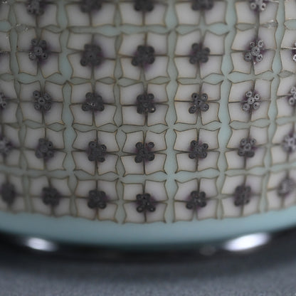 Intense Cloisonne Mizusashi ー柴田 明 "七宝華文水指"