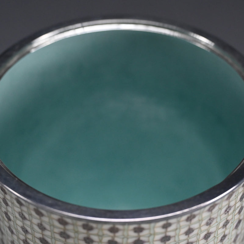 Intense Cloisonne Mizusashi ー柴田 明 "七宝華文水指"