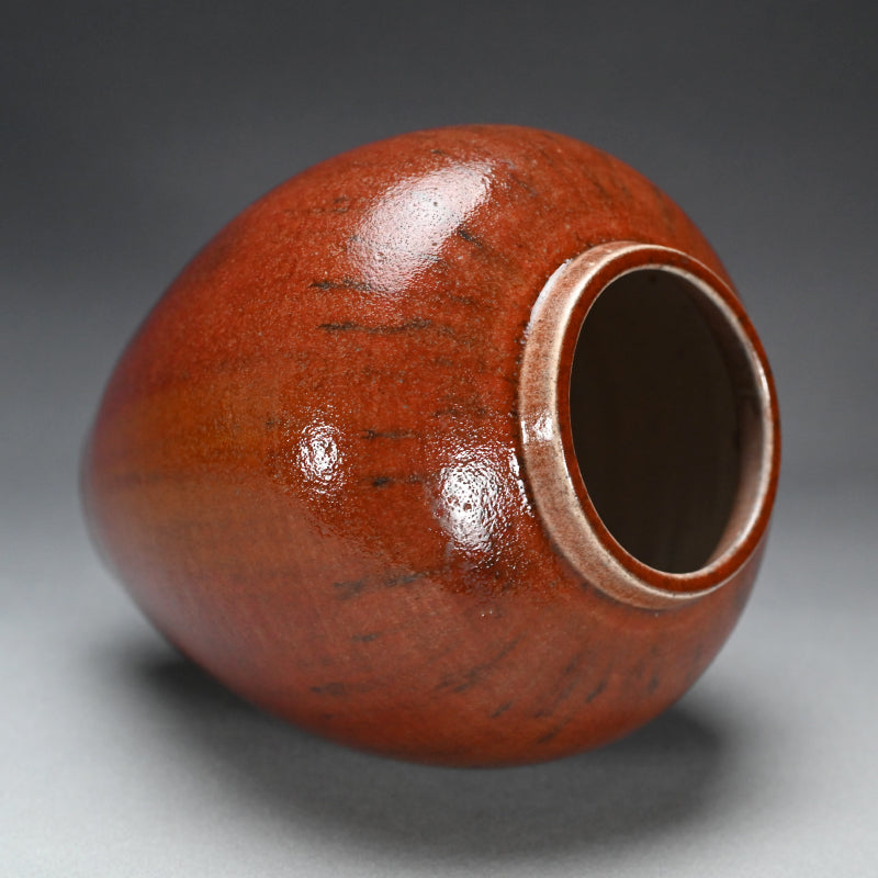 Exquisite Red Glazed Vase ー大森 光彦 "窯変花瓶"