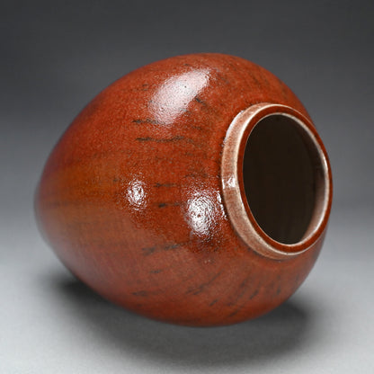 Exquisite Red Glazed Vase ー大森 光彦 "窯変花瓶"