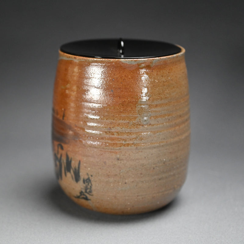 Yatsuhashi (8 bridges) Mizusashi from the Suiogi Kiln of Kobori Sokei
