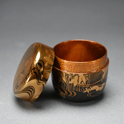 Breathtaking Lacquer Natsume, Water Plants ー和田 瑾斎