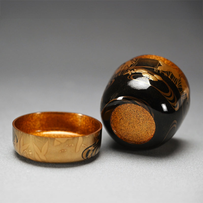 Breathtaking Lacquer Natsume, Water Plants ー和田 瑾斎