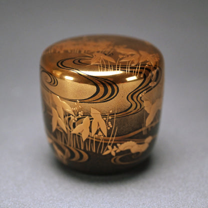 Breathtaking Lacquer Natsume, Water Plants ー和田 瑾斎