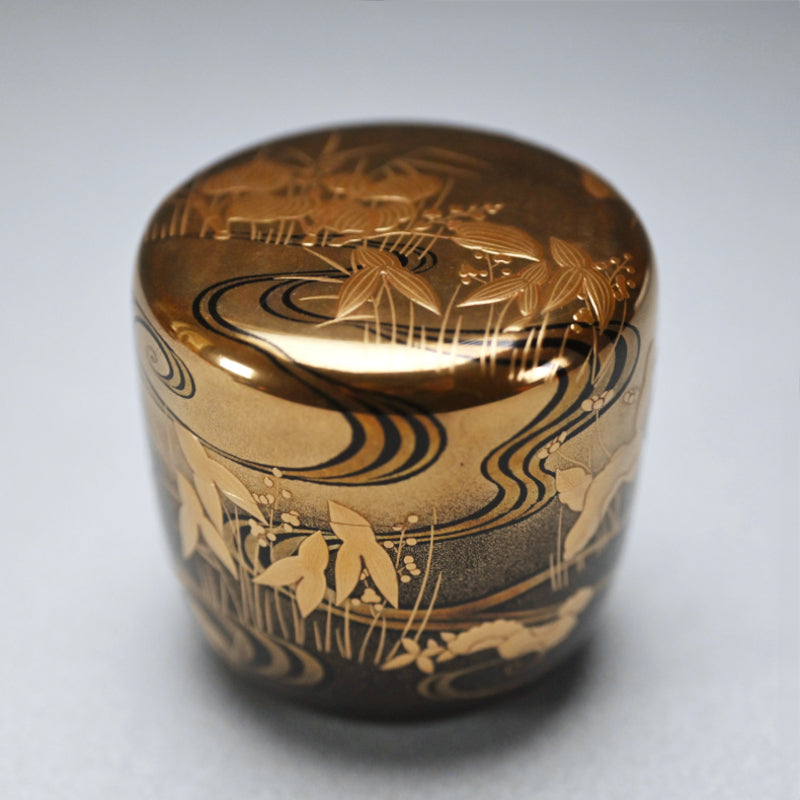 Breathtaking Lacquer Natsume, Water Plants ー和田 瑾斎