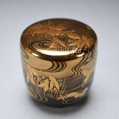 Breathtaking Lacquer Natsume, Water Plants ー和田 瑾斎