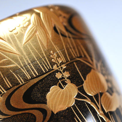 Breathtaking Lacquer Natsume, Water Plants ー和田 瑾斎