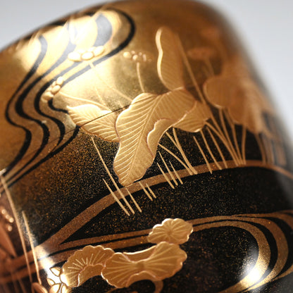 Breathtaking Lacquer Natsume, Water Plants ー和田 瑾斎