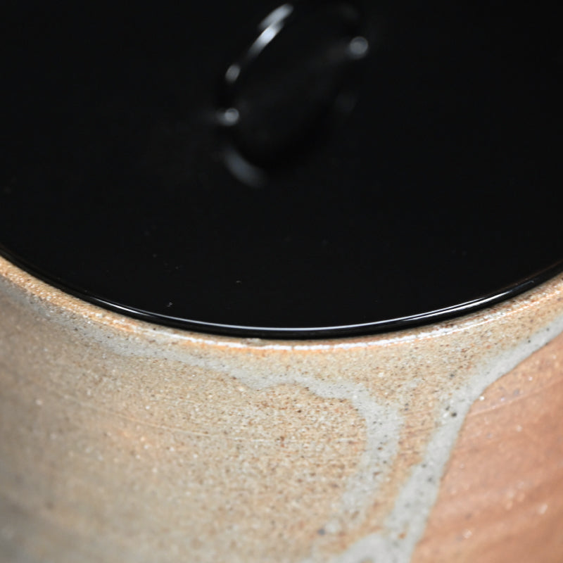 Yatsuhashi (8 bridges) Mizusashi from the Suiogi Kiln of Kobori Sokei