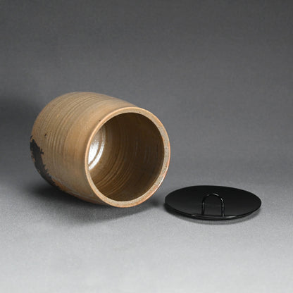 Yatsuhashi (8 bridges) Mizusashi from the Suiogi Kiln of Kobori Sokei