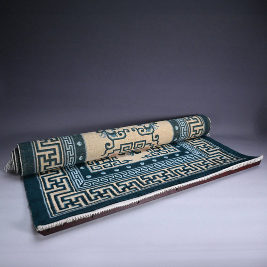 Exquisite Hand Made Antique Japanese Nabeshima Carpet