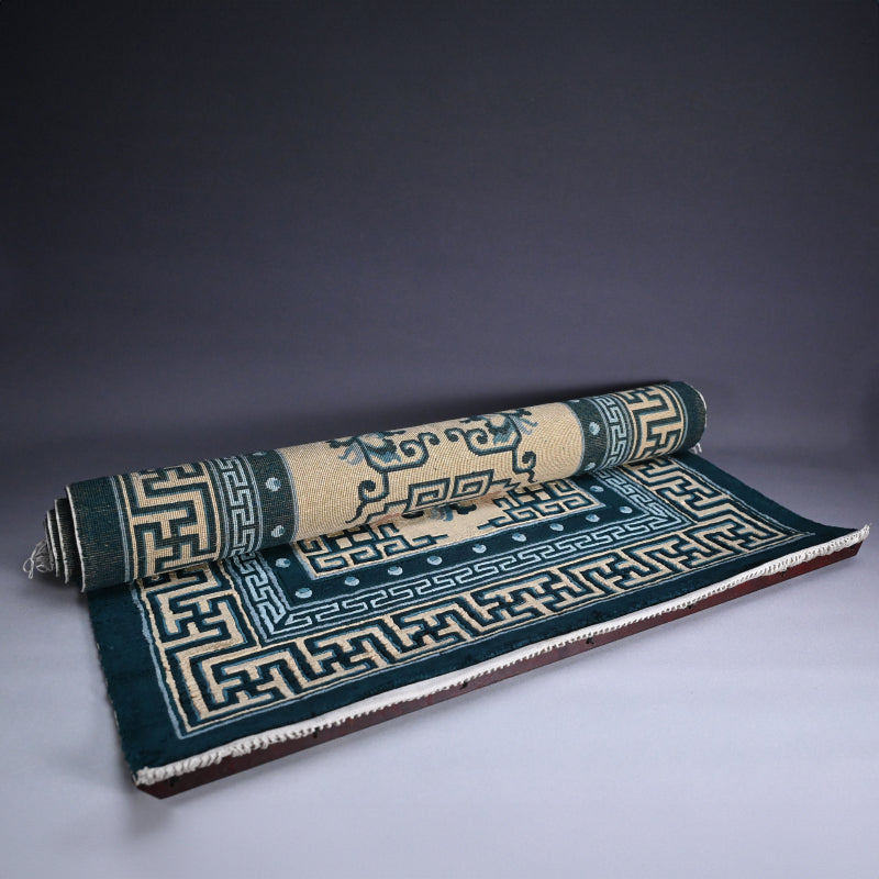 Exquisite Hand Made Antique Japanese Nabeshima Carpet