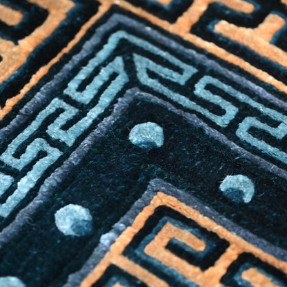 Exquisite Hand Made Antique Japanese Nabeshima Carpet