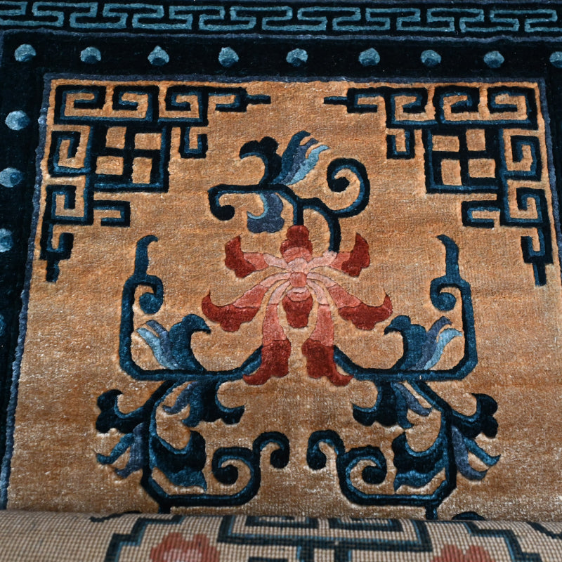 Exquisite Hand Made Antique Japanese Nabeshima Carpet