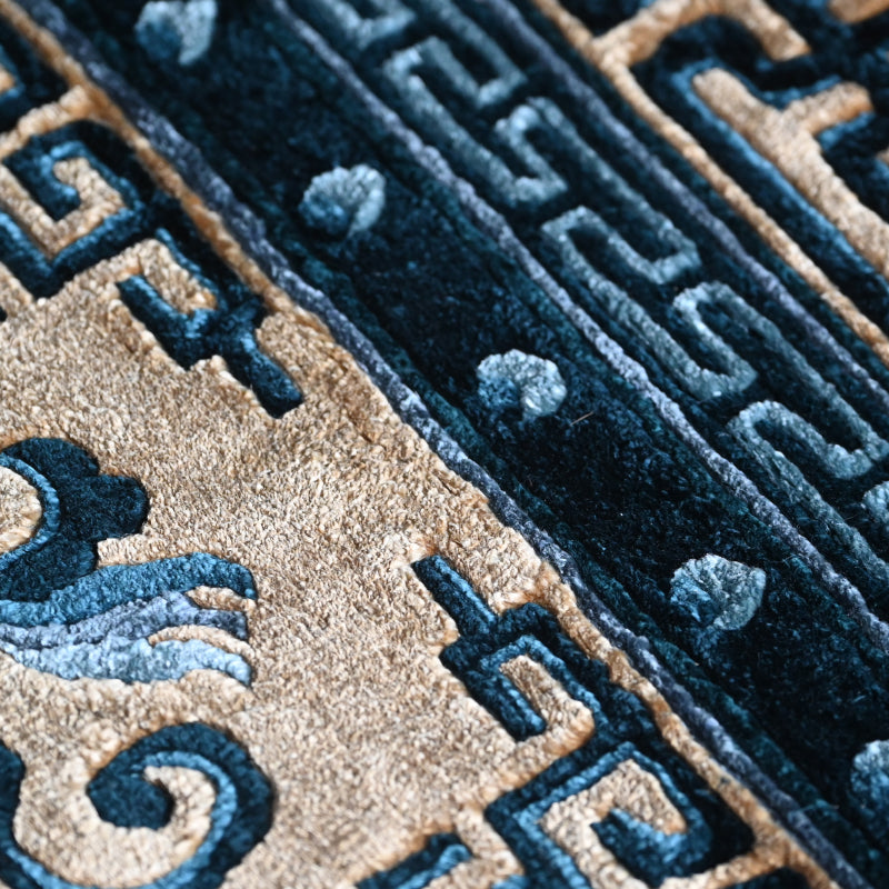 Exquisite Hand Made Antique Japanese Nabeshima Carpet