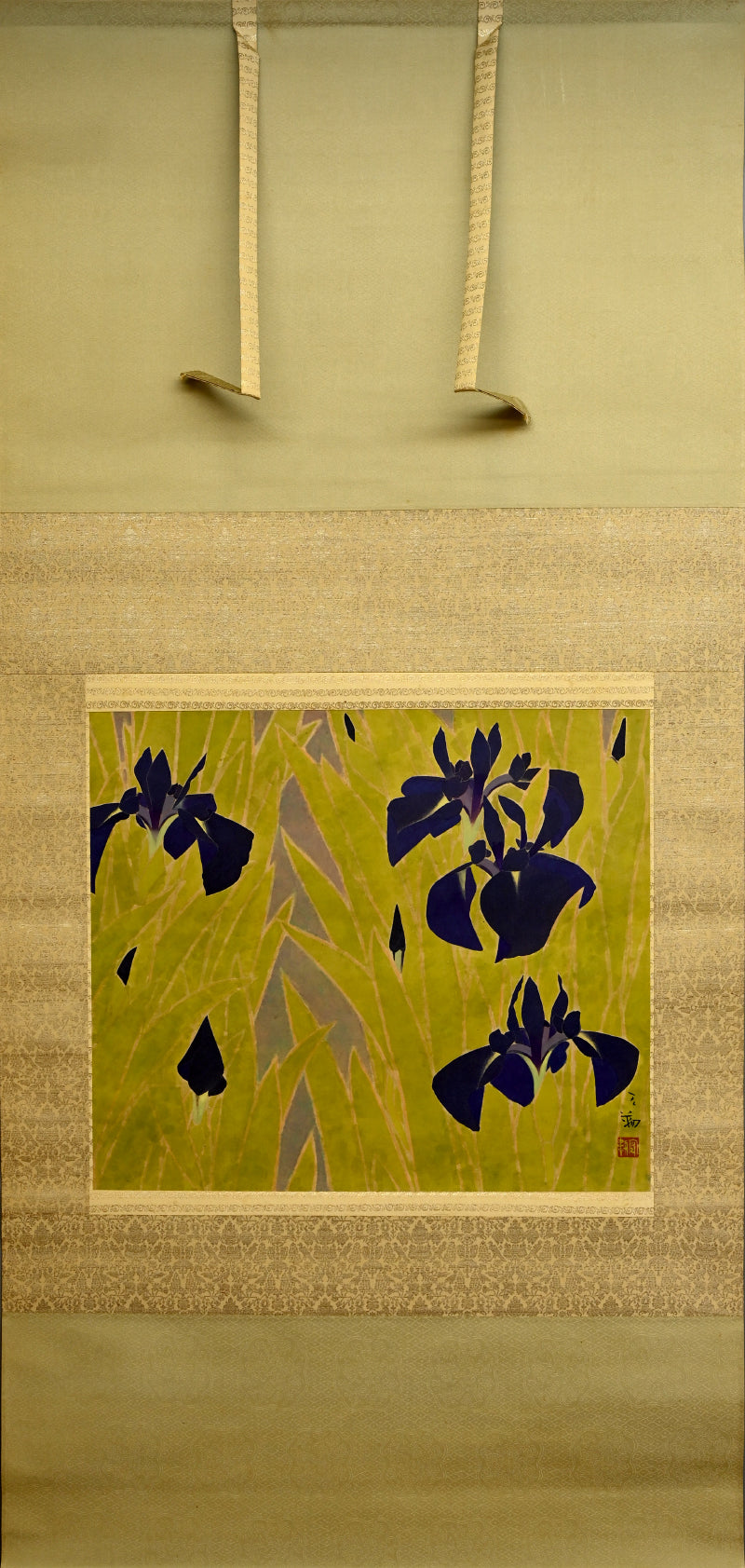 Mid Century Scroll, Iris ー沢 宏靱 “花菖蒲”