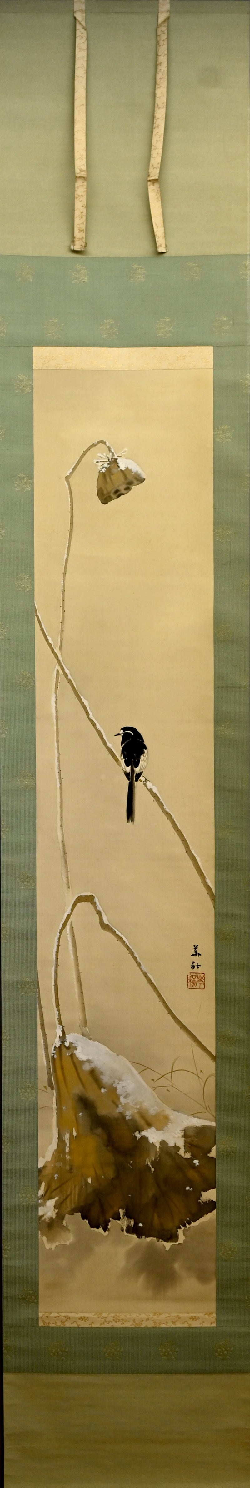 Taisho Birds in Snow Scroll Pair ー菊池 華秋, 大谷 尊由 “寒汀”