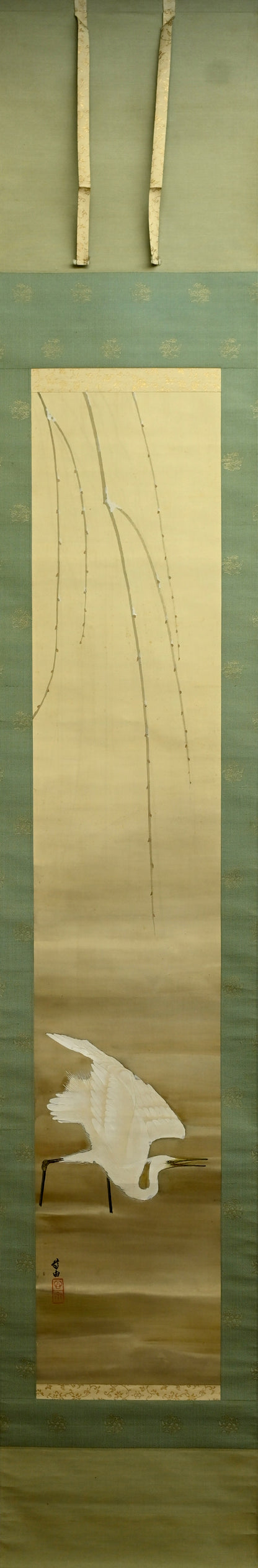 Taisho Birds in Snow Scroll Pair ー菊池 華秋, 大谷 尊由 “寒汀”