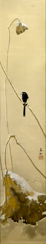 Taisho Birds in Snow Scroll Pair ー菊池 華秋, 大谷 尊由 “寒汀”