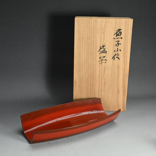 Lacquer Plate ー藤田 清正 “魚子小紋 盛器”