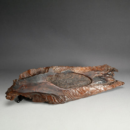 Antique Japanese Dragon Skin Kobon Incense Tray ー龍皮之香盆