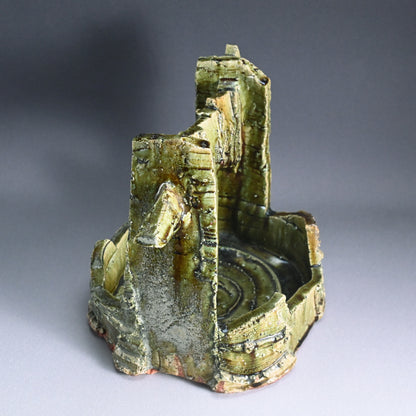 Massive Oribe Vessel with handle ー高内 秀剛 “織部手付鉢”