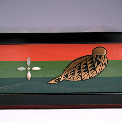 Nationally Exhibited Decorative Lacquer Box ー山崎 覚太郎 “遊漁飾箱”