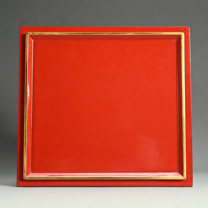 Exquisite Meiji p. Engraved Cinnabar Lacquer Box Set ー輪島塗 堆朱五ツ組重箱 白幡
