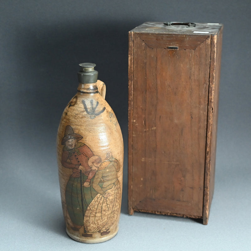 Edo period Japanese Orandajin Tokkuri, Ceramic Bottle