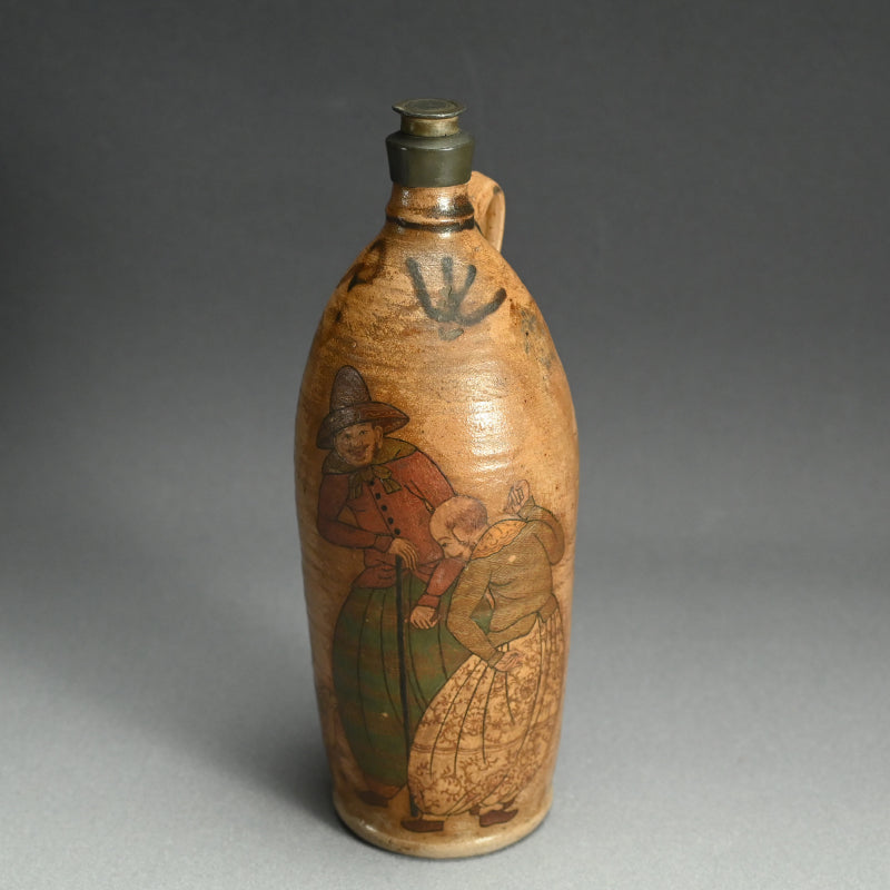Edo period Japanese Orandajin Tokkuri, Ceramic Bottle