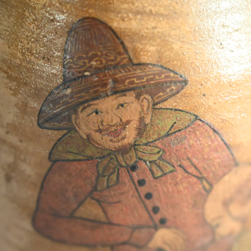 Edo period Japanese Orandajin Tokkuri, Ceramic Bottle