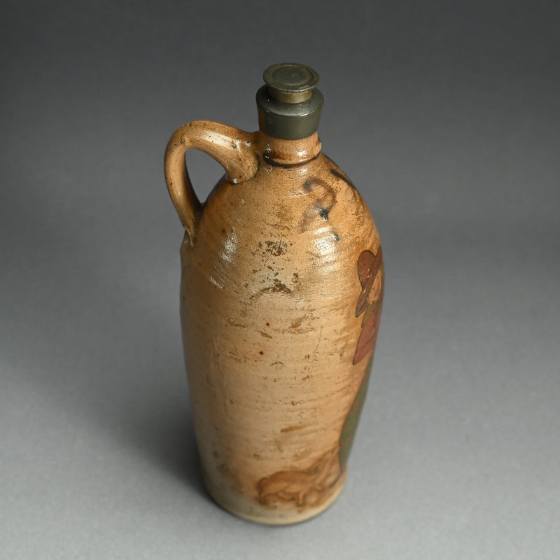 Edo period Japanese Orandajin Tokkuri, Ceramic Bottle