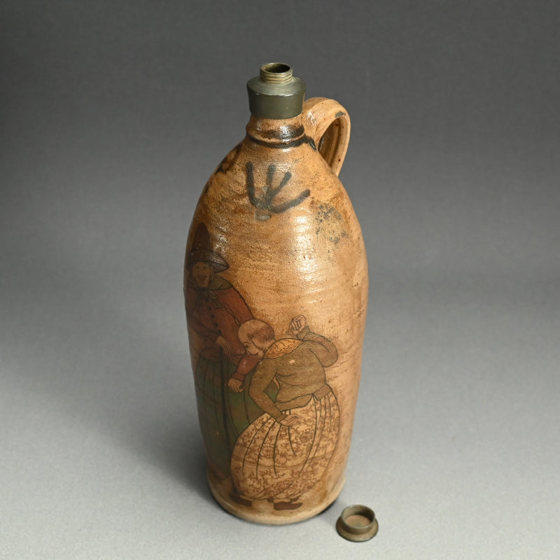 Edo period Japanese Orandajin Tokkuri, Ceramic Bottle