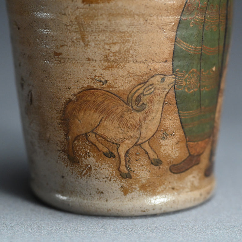 Edo period Japanese Orandajin Tokkuri, Ceramic Bottle