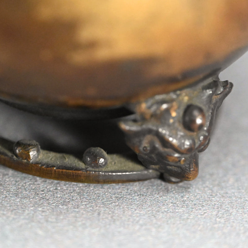 Gilded Sahari-do Buddhist Koro Incense Burner ー金砂張香炉