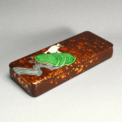 Lacquer Writing Box by Ito Tozan, Kamisaka Sekka and Hyoetsu ー三代 伊東 陶山, 神坂 雪佳, 二代 三木 表悦 “老松双鶴図”