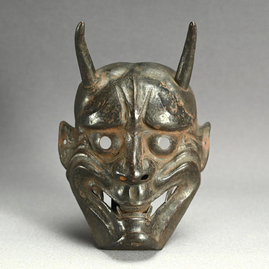 Uchidashi Hand Formed Iron Hannya Demon Mask