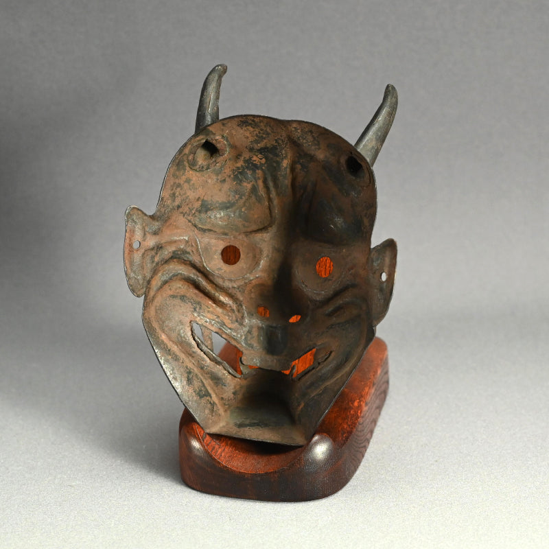 Uchidashi Hand Formed Iron Hannya Demon Mask