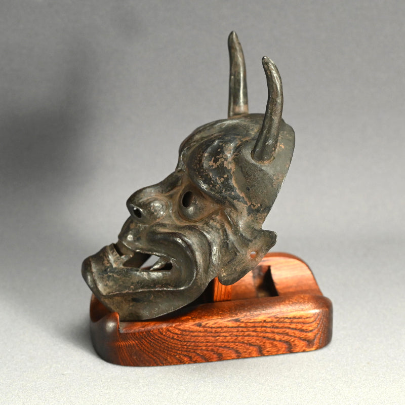Uchidashi Hand Formed Iron Hannya Demon Mask