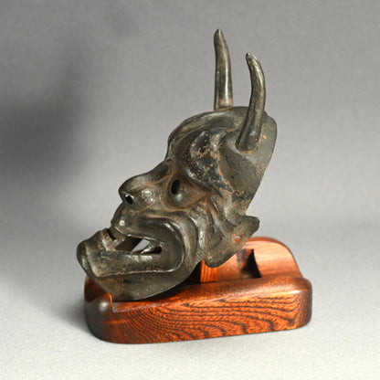 Uchidashi Hand Formed Iron Hannya Demon Mask